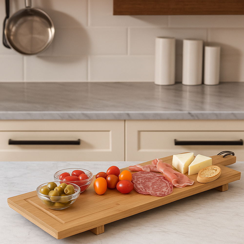 Planche de service Cookinglife - Planche à tapas - Organic Bamboe - 88 x 26 cm