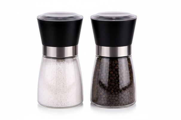 Ensemble de moulins à poivre et à sel Cookinglife - en verre - 13 cm - 2 pièces