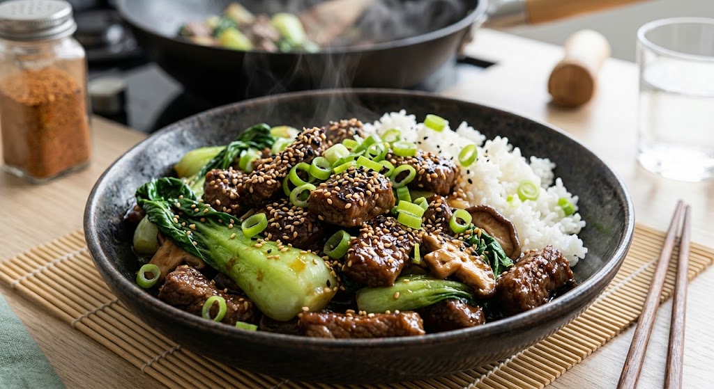 Rapide, savoureux et plein de saveurs, préparé au wok.