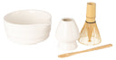 Cosy & Trendy Set de matcha - Porcelaine & Bambou - 4 pièces