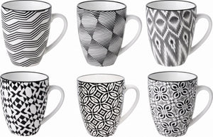 Tasses à café Cosy & Trendy Nikko Black 190 ml - 6 pièces