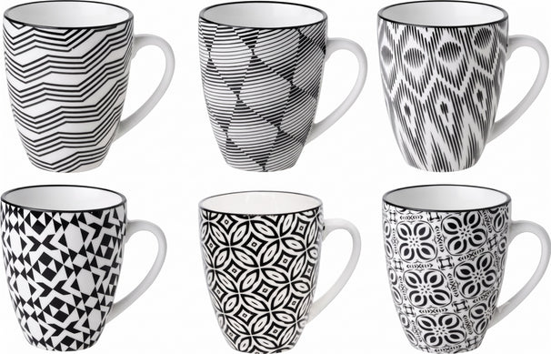 Tasses à café Cosy & Trendy Nikko Black 190 ml - 6 pièces