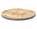 Cosy & Trendy Houten Serveerplank / Borrelplank met 4 Vakken - Acaciahout - ø 29.5 cm