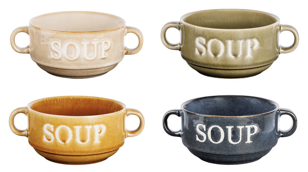 Cosy & Trendy bols à soupe / Bols Soup Multicolore ø 12 cm / 450 ml - 4 pièces