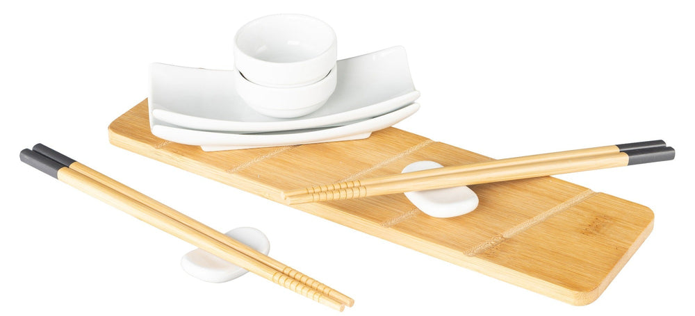 Cosy & Trendy Sushi Set voor 2 Personen - Porselein & Bamboe - 9-delig