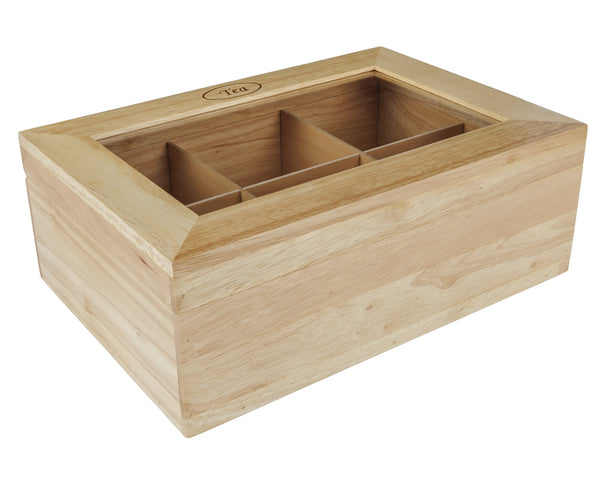 Cosy & Trendy Boîte à thé / Coffret à thé - Bois - 6 compartiments - 34 x 23 x 12 cm