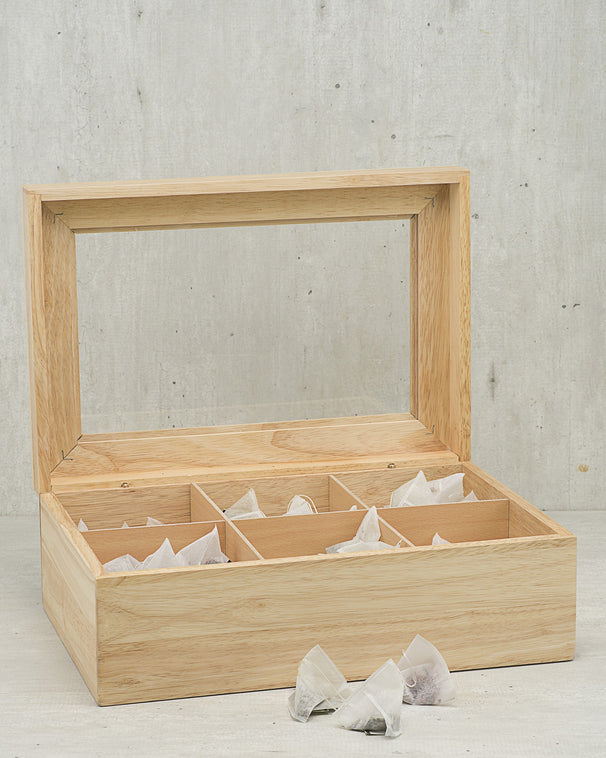 Cosy & Trendy Boîte à thé / Coffret à thé - Bois - 6 compartiments - 34 x 23 x 12 cm