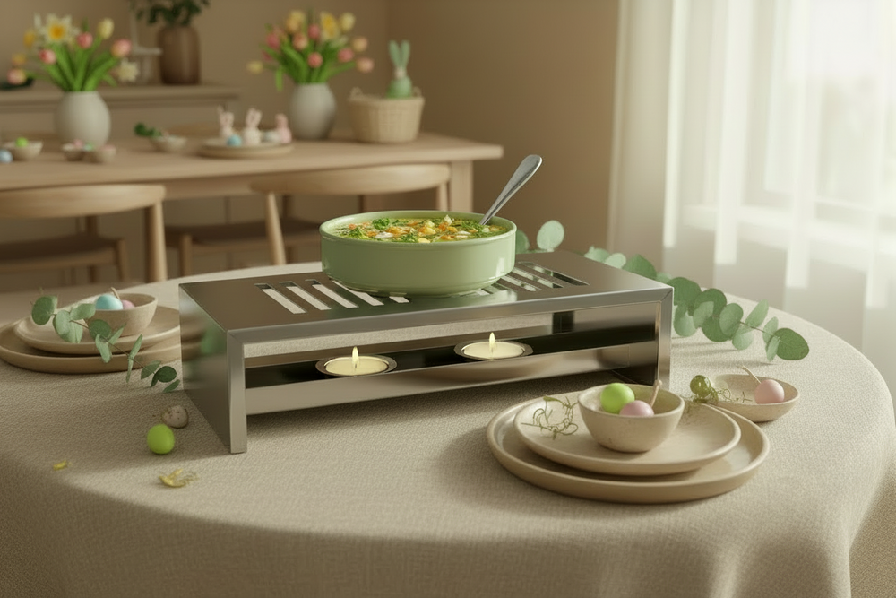 Chauffe-plat Cosy & Trendy - Plaque chauffante - en inox - 26,4x14,9x7 cm