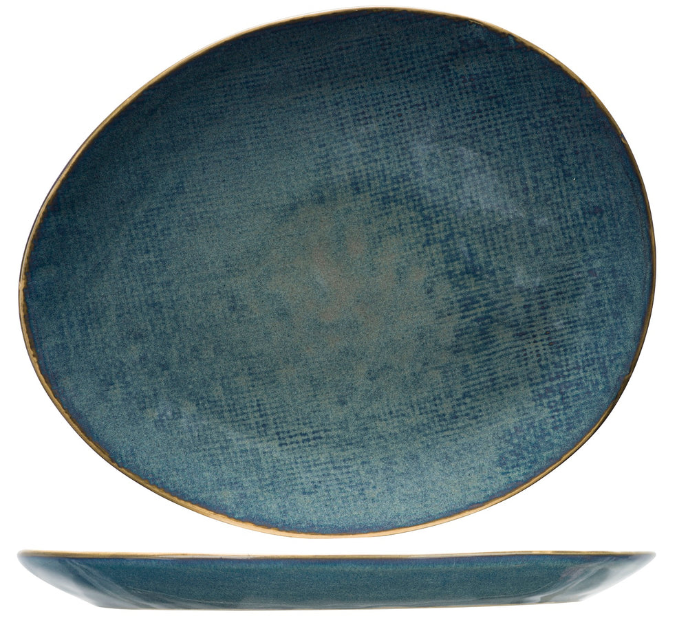 Assiettes de dîner Cosy & Trendy - En gres - Aicha - 27 x 23 cm - 4 pièces