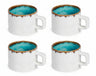 Set de tasses a cafe Cosy & Trendy - en gres - Laguna Azzurro - 230 ml - 4 pièces