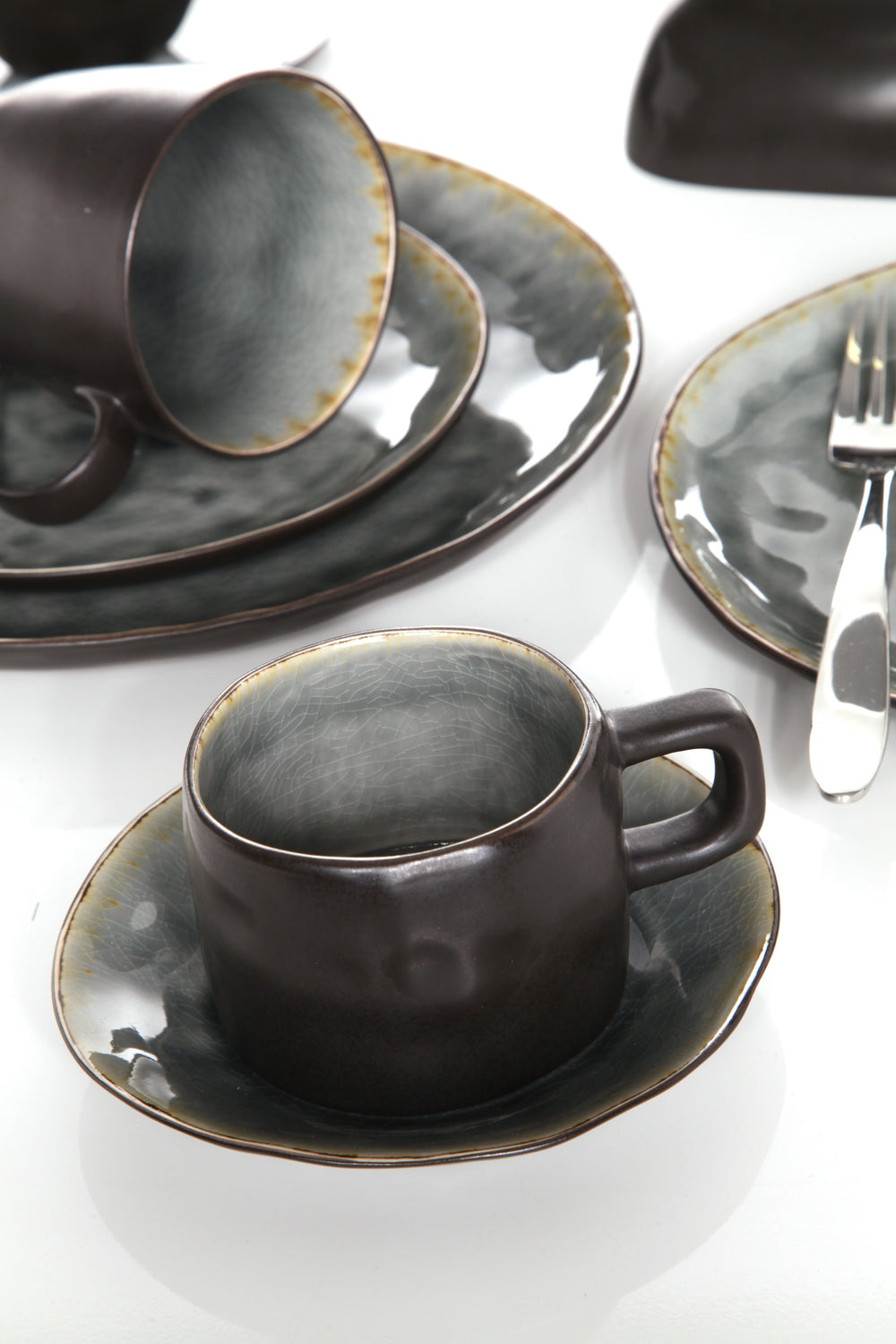 Set d'assiettes Cosy&Trendy - Assiettes dessert - Laguna - 20x16cm - 4 pièces