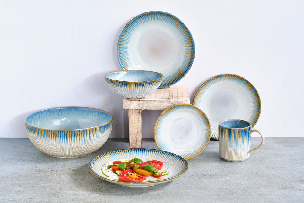Set d'assiettes Cosy&Trendy - Assiettes a soupe - Listra - 21 cm - 4 pièces