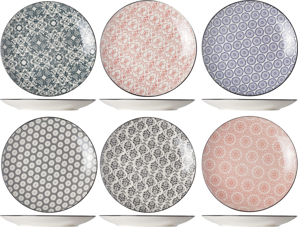 Set d'assiettes de dîner Cosy & Trendy - en gres - Delirio - Ø 24 cm - 6 pièces