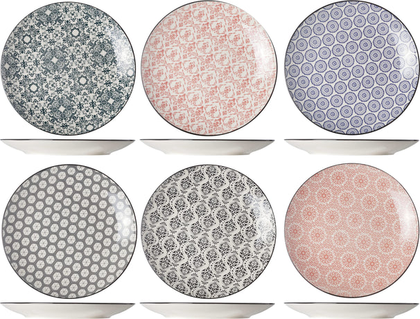 Set d'assiettes de dîner Cosy & Trendy - en gres - Delirio - Ø 24 cm - 6 pièces