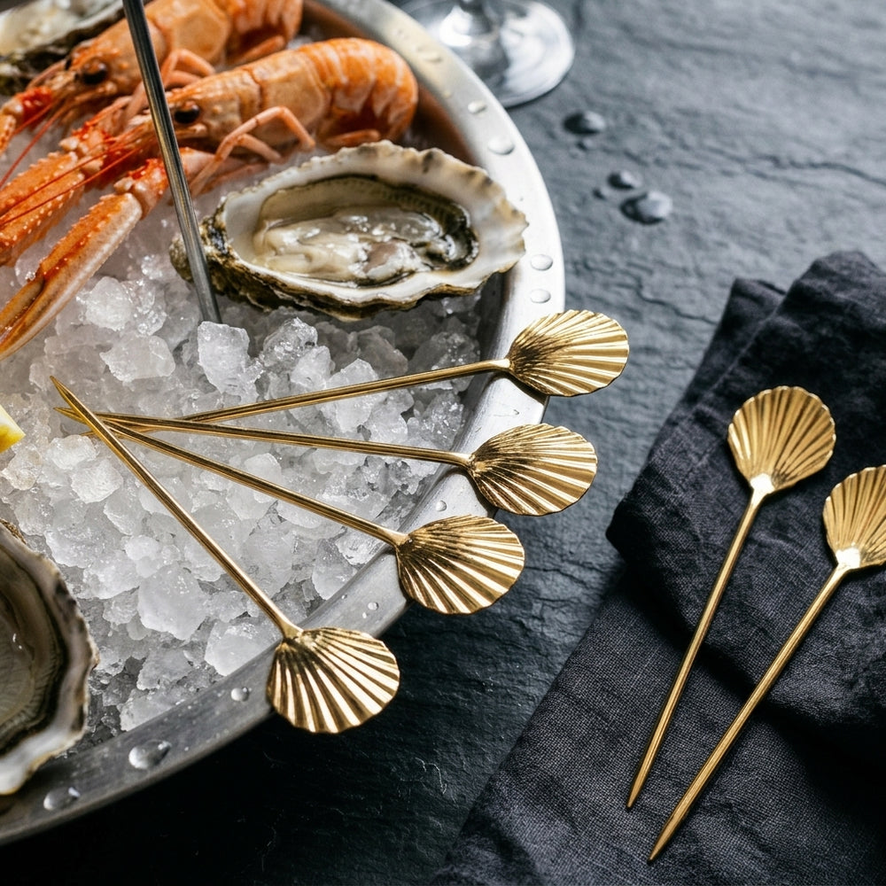 Crafts La Marée Set de fruits de mer Complet - Homard, Huître & Coquilles - 6 pièces