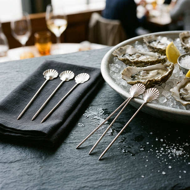 Crafts La Marée Fourchettes à fruits de mer Argent - 6 pièces