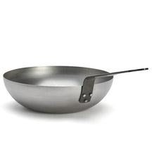 Wok bombé de Buyer Mineral B Element - ø 28 cm / 3 litres - sans revêtement antiadhésif