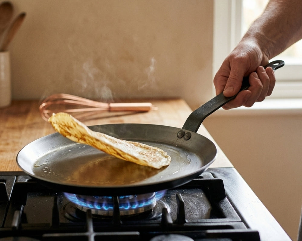 Poêle à crêpes De Buyer Carbone Plus - Acier carbone - ø 26 cm - sans revêtement antiadhésif