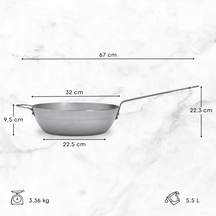 Poêle à frire De Buyer Mineral B - ø 32 cm / 5,5 litres - sans revêtement antiadhésif