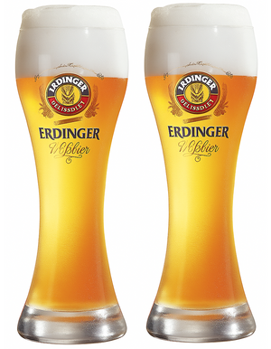 Set de verres a bière Erdinger - Verres Weizen - Weissbier - 500 ml - 2 pièces