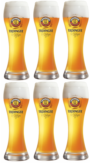Ensemble de verres a bière Erdinger - Verres weizen - 500 ml - 6 pièces