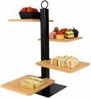 Étagère Cookinglife à 4 niveaux avec bol – Métal noir