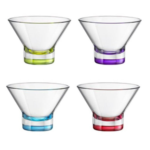 Set de coupes a glace Bormioli Rocco - Multicolore - Ypsilon - 375 ml - 4 pièces