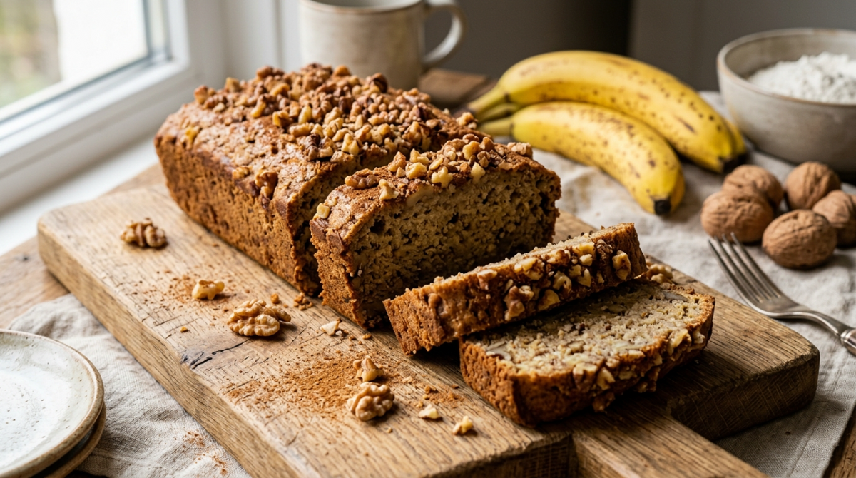 Moelleux, aux notes de noix et naturellement sans gluten, cuit au four.