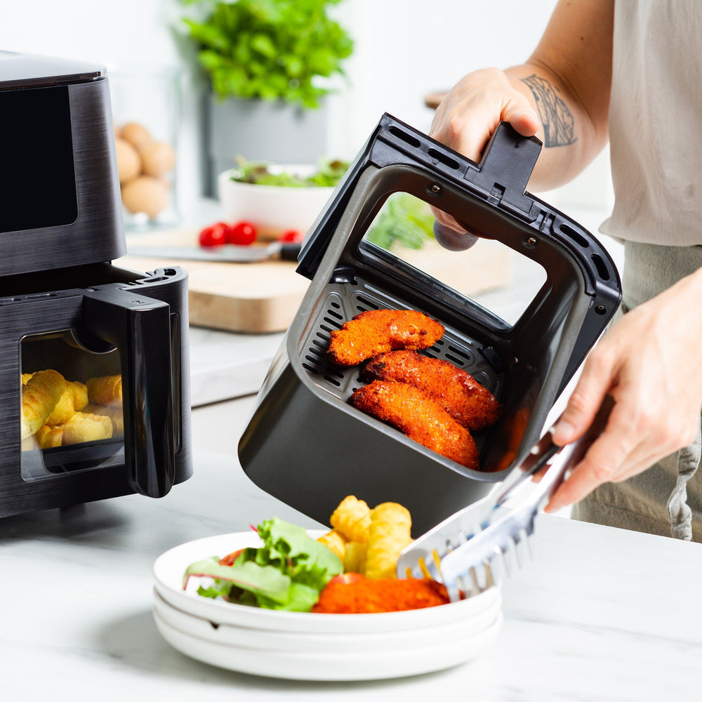 Friteuse à air GreenPan Bistro Dual Zone - Noir - 8 litres (2 x 4 litres) - Sans PFAS