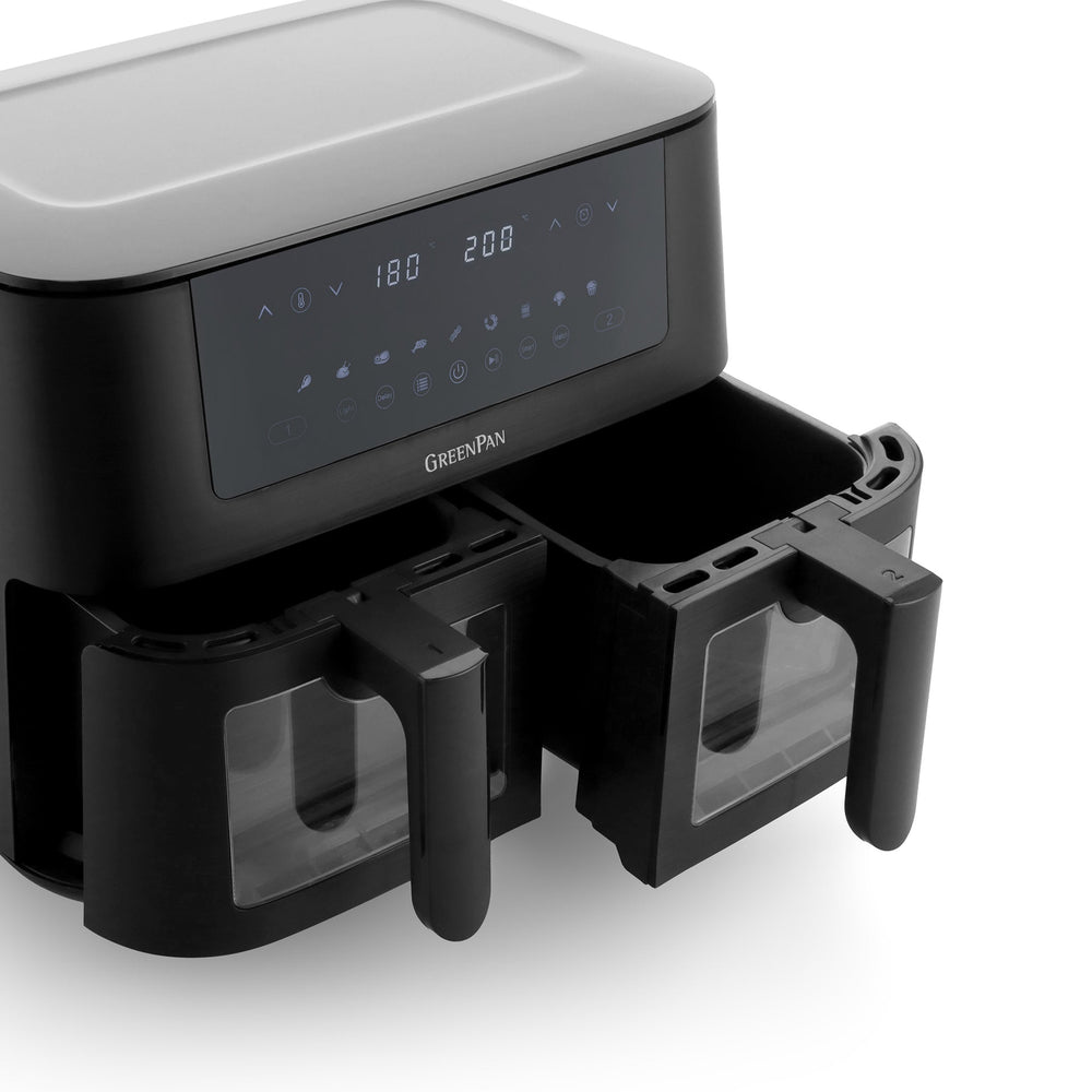 Friteuse à air GreenPan Bistro Dual Zone - Noir - 8 litres (2 x 4 litres) - Sans PFAS