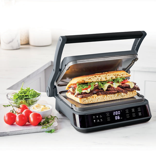 GreenPan Contactgrill Advanced Grill Digitaal - Omkeerbare Grill- en Bakplaten - Grijs