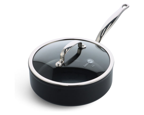 Sauteuse avec couvercle GreenPan Barcelona Pro Noir ø 24 cm / 3,4 Litres - revêtement antiadhésif céramique