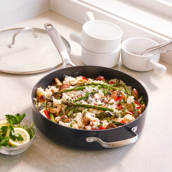 Sauteuse avec couvercle GreenPan Copenhagen Noir ø 28 cm / 4,3 Litres - revêtement antiadhésif céramique