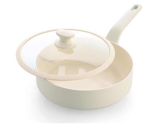 GreenPan Hapjespan met deksel Essence Pro Clay ø 28 cm / 4.25 Liter - keramische anti-aanbaklaag