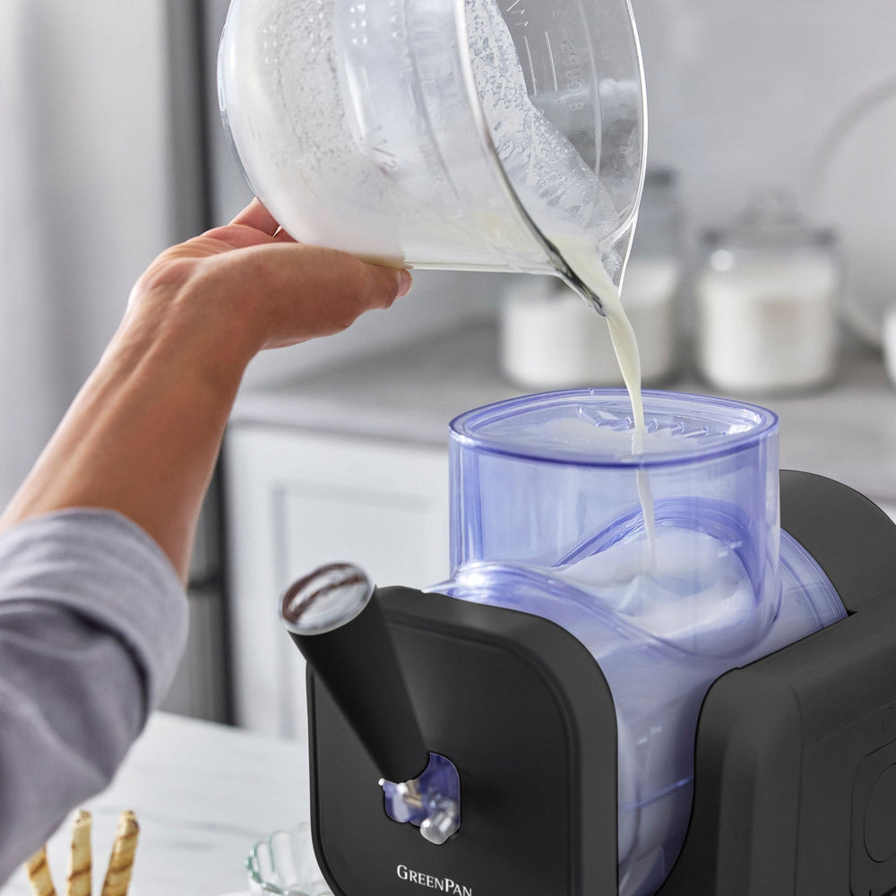 GreenPan Machine à glace Frost - Gris - Glaces à l'Italienne et boissons glacées - 1,8 litre