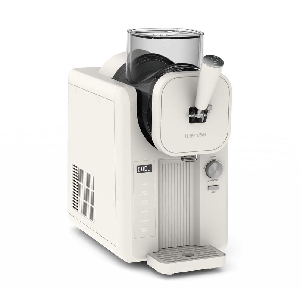 GreenPan Machine à glace Frost - Blanc - Glaces à l'Italienne et boissons glacées - 1,8 litre