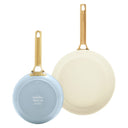GreenPan Koekenpannenset Padova Reserve Light Blue 2-delig - Koekenpan ø 20 & 26 cm - Keramische anti-aanbaklaag