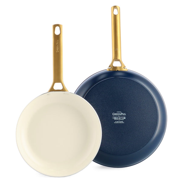 GreenPan Koekenpannenset Padova Reserve Oxford Blue 2-delig - Koekenpan ø 20 & 26 cm - Keramische anti-aanbaklaag