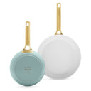 GreenPan Koekenpannenset Padova Reserve Smokey Blue 2-delig - ø 20 & 26 cm - Keramische anti-aanbaklaag