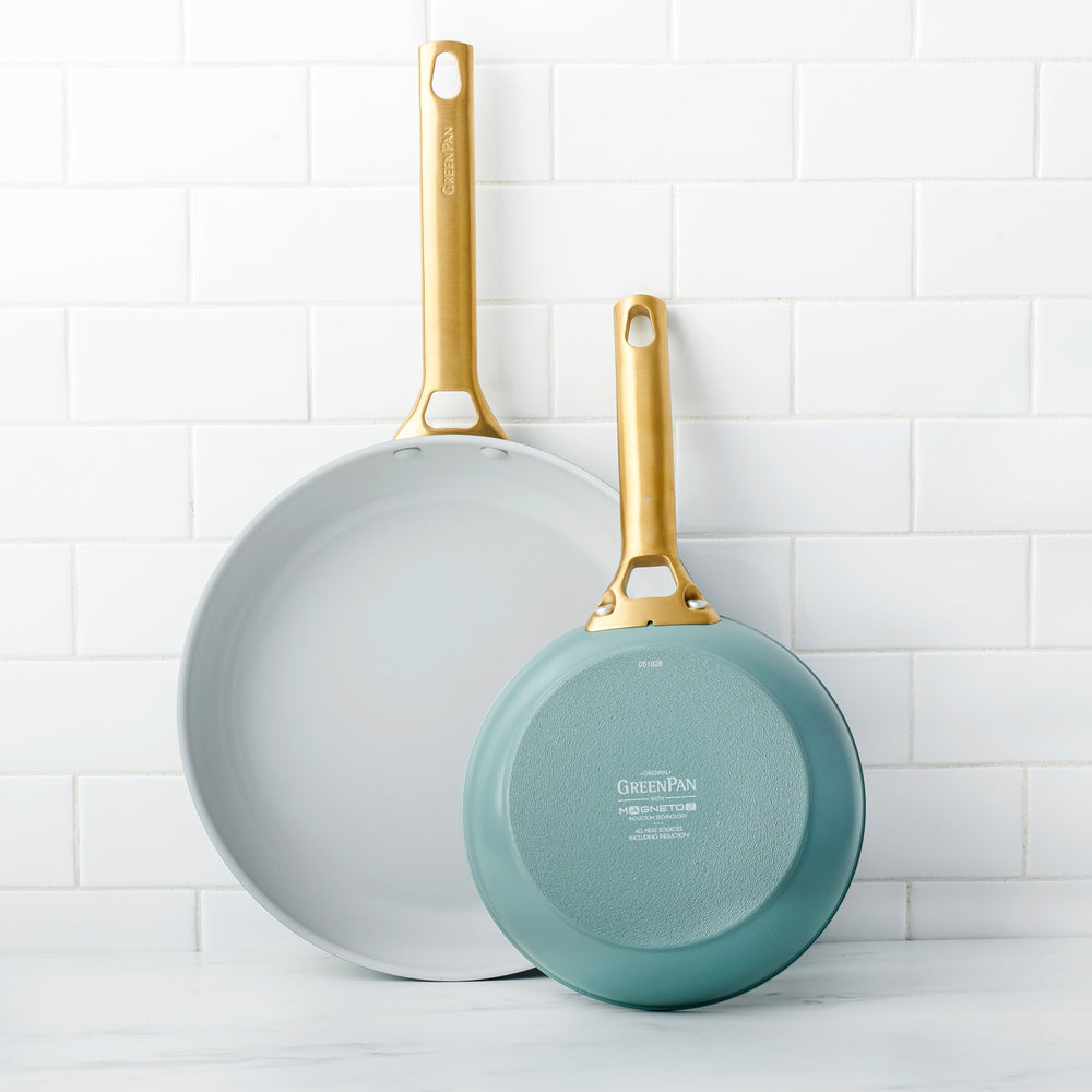 GreenPan Koekenpannenset Padova Reserve Smokey Blue ø 26 & 30 cm - vooraanzicht