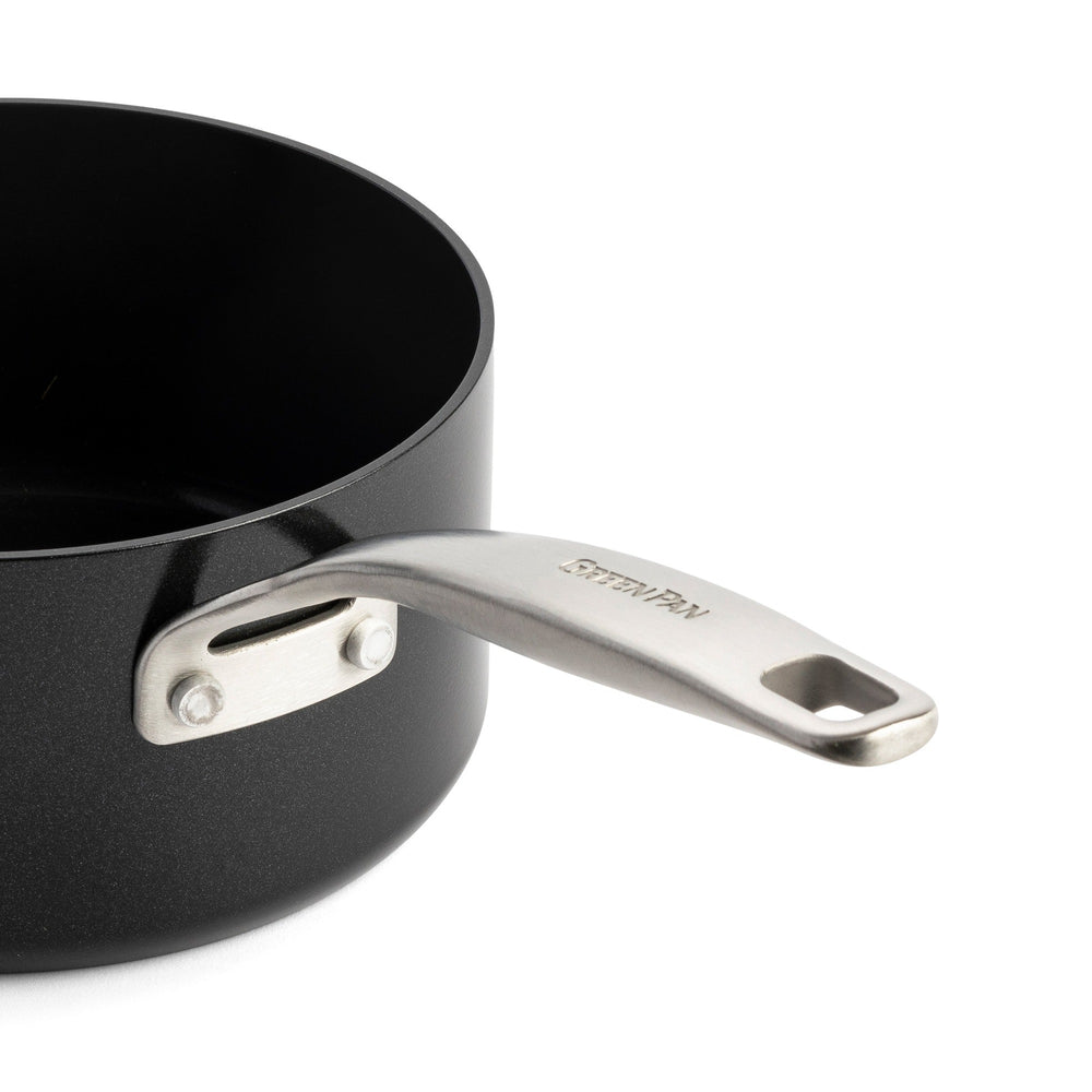 GreenPan Pannenset Copenhagen Zwart 3-delig - Steelpan ø 16 cm, Kookpan ø 18 & 20 cm - detail 1