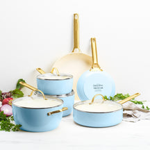 GreenPan Pannenset Padova Reserve Light Blue 6-delig - sfeerbeeld 1