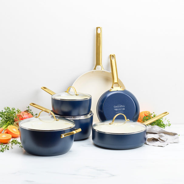 GreenPan Pannenset Padova Reserve Oxford Blue 6-delig - Keramische anti-aanbaklaag