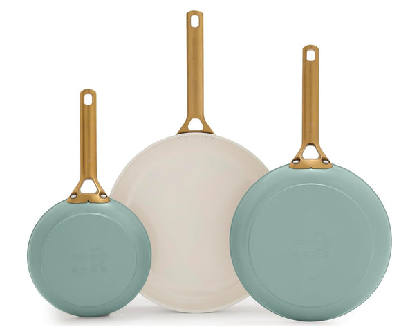 GreenPan Koekenpannenset Padova Reserve Pro 2.0 Green 3-delig - Koekenpan ø 20, 24 & 28 cm - Keramische anti-aanbaklaag