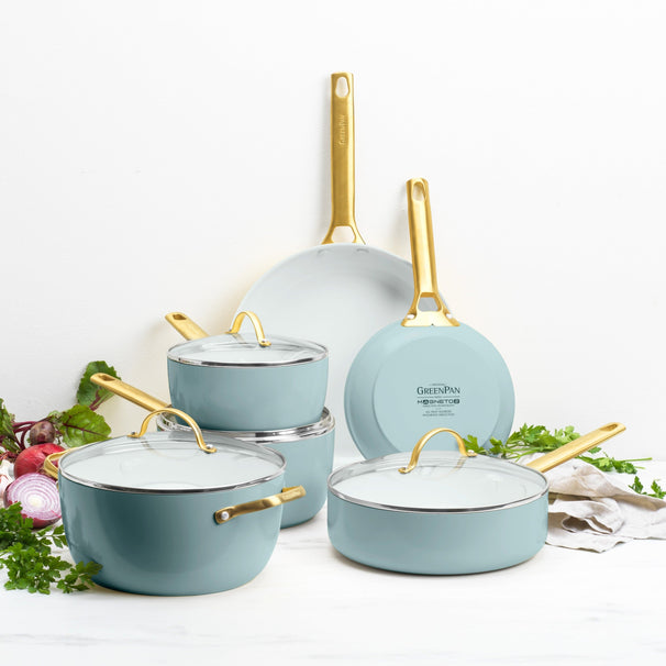 GreenPan Pannenset Padova Reserve Smokey Blue 6-delig - Keramische anti-aanbaklaag