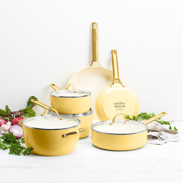 GreenPan Pannenset Padova Reserve Sunshine Yellow 6-delig - Keramische anti-aanbaklaag