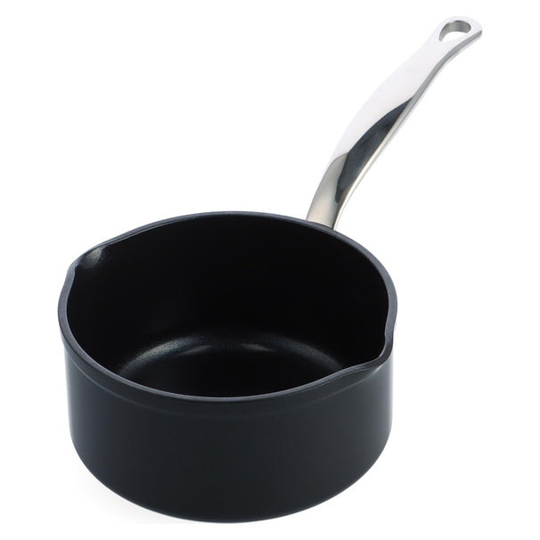Casserole avec 2 becs verseurs GreenPan Barcelona Pro Noir ø 16 cm / 1,6 Litres - revêtement antiadhésif céramique