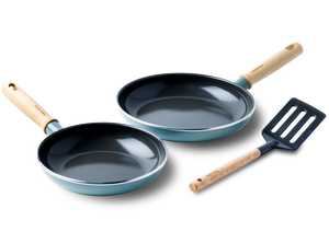 Ensemble de poêles GreenPan - avec une spatule - Mayflower - ø 20 et 24 cm - Revêtement antiadhésif en céramique