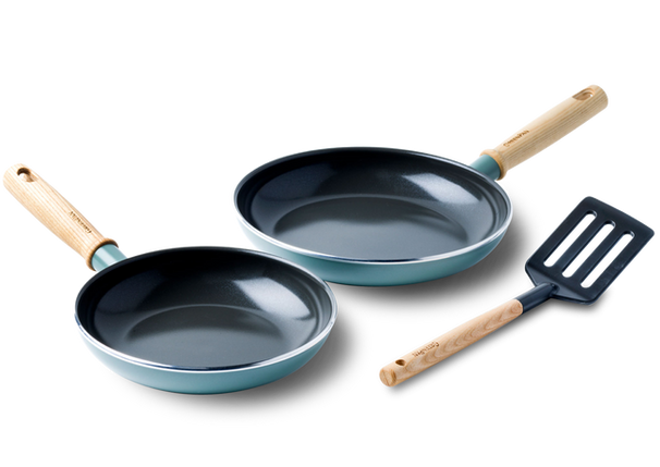 Ensemble de poêles GreenPan - avec une spatule - Mayflower - ø 20 et 24 cm - Revêtement antiadhésif en céramique