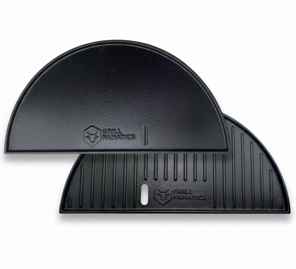 Plaque à griller Grill Fanatics - Plancha 2 faces - Demi-lune - 46 cm - 1 pièce